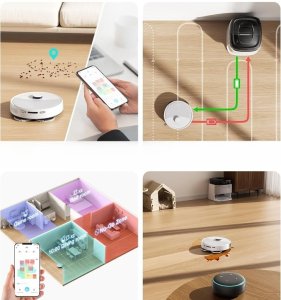 Robot sprzątający LeFant Robot sprzątający ze stacją 220min pracy mop 200 obr/min 2