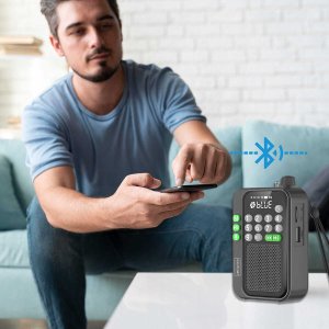 Radio budowlane Zenwire Mini Radio FM Kieszonkowe Bluetooth Przenośne Budowlane Kuchenne na Baterie Y1 2