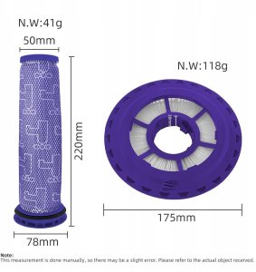 JETtools Zestaw Filtrów 2w1 Filtr wejściowy i wyjściowy do Dyson Dc41 Dc65 Dc 41 65 / Dc41 Filter 3