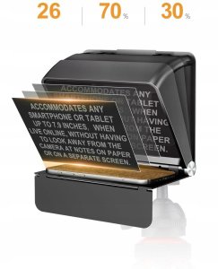 LensGo Prompter Teleprompter Monitor Podglądowy 10" Vlog Telefon Smartfon Tablet / Tc7 Ii Smartphone Kit 5