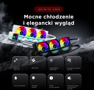 Chłodzenie wodne Rampage INFINITE V360 Czarne 13