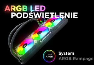Chłodzenie wodne Rampage INFINITE V360 Czarne 15