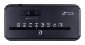 Niszczarka OfficeProducts Niszczarka, ścinki, do 5 kartek A4, kosz 8l, czarna 4