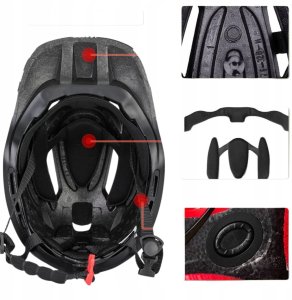 RockBros Kask rowerowy TT-32003 Shark dziecięcy z odpinaną szczęką rozmiar S (48-52) - zielony 4