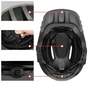 RockBros Kask rowerowy TT-32001 Rabbit dziecięcy z odpinaną szczęką różowy rozmiar S (48-52) 5