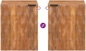 vidaXL Wisząca Szafka Łazienkowa Gładki Brązowy 9