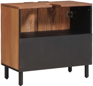 vidaXL Szafka pod umywalkę Gładki Brązowy 5