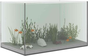 vidaXL Akwarium z przechowywaniem Biały Szkło 3