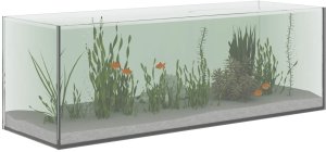 vidaXL Akwarium z przechowywaniem Biały Szkło 3