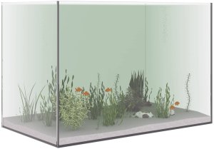 vidaXL Akwarium z przechowywaniem Biały Szkło 3