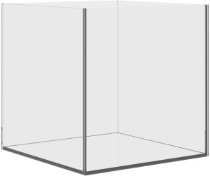 vidaXL Akwarium z przechowywaniem Biały Szkło 7