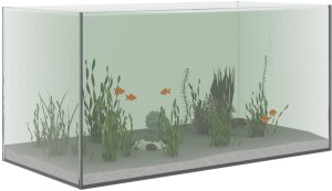 vidaXL Akwarium z przechowywaniem Biały Szkło 3