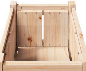 Drewutnia vidaXL Doniczka ogrodowa naturalna Lite drewno sosnowe, 40 x 40 x 70 cm 5