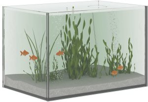 vidaXL Akwarium z miejscem na przechowywanie biały szklany, 30 x 20 x 20 cm 3