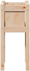 Drewutnia vidaXL Doniczka ogrodowa naturalny 31 x 31 x 70 cm Lite drewno sosnowe 4