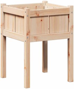 Drewutnia vidaXL Doniczka ogrodowa Lite drewno sosnowe 50 x 50 x 70 cm 2