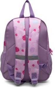 Euromic PAW PATROL GIRLS Backpack with 1 mesh side pocket, 300D polyester with glitter printed stars, 35 x 25 x 13 cm, approx. 10 liters 2