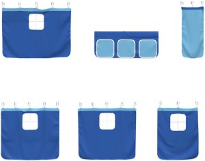 vidaXL Czarny i niebieski 90 x 201 cm 8