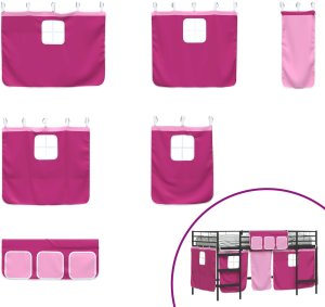 vidaXL Czarny i różowy 80 x 201 cm 7