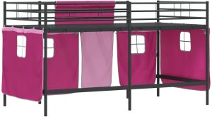 vidaXL Czarny i różowy 100 x 201 cm 10