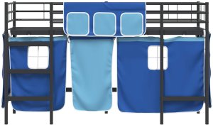 vidaXL Czarny i niebieski 90 x 190 cm 6