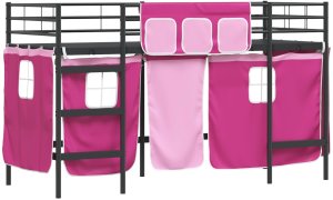 vidaXL Czarny i różowy 75 x 190 cm 4