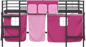 vidaXL Czarny i różowy 107 x 201 cm 6