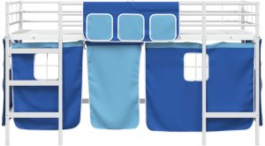 vidaXL Biały i niebieski 100 x 201 cm 6