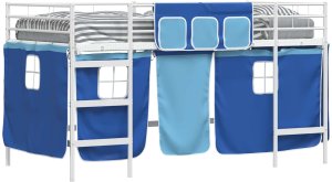 vidaXL Biały i niebieski 80 x 201 cm 2