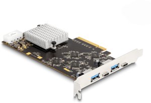 Karta dźwiękowa Delock Karta PCI Express x8 z 2 x USB 20 Gbps USB Type-C żeńska i 2 x USB 10 Gbps Typ-A żeńska - Quad Channel 2
