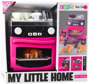 Kuchenka Zabawkowa Z Piekarnikiem Jedzenie Światła Dźwięki Różowa 6