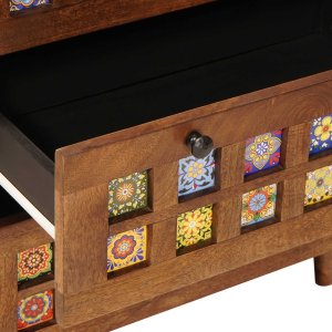 vidaXL Bufet orzech 60 x 33,5 x 75 cm Drewno mango 7