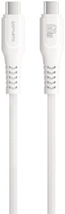 4smarts USB-C Kabel PremiumCord 60W 1,5m, biały 2