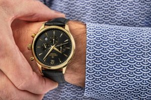 Zegarek Giewont Zegarek Męski Chronograph Sapphire Czarno Złoty GW6310-A4 4