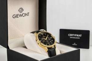 Zegarek Giewont Zegarek Męski Chronograph Sapphire Czarno Złoty GW6310-A4 7