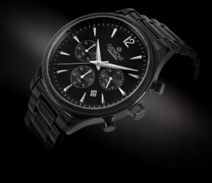 Zegarek Giewont Zegarek Męski Chronograph Sapphire Czarny GW6310-B1 2