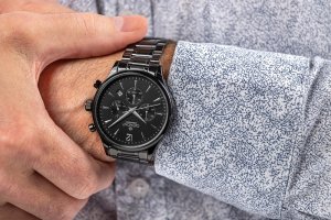 Zegarek Giewont Zegarek Męski Chronograph Sapphire Czarny GW6310-B1 4