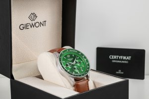 Zegarek Giewont Zegarek Męski Chronograph Sapphire Brązowo Zielony GW3520-A6 6