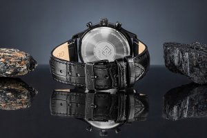 Zegarek Giewont Zegarek Męski Chronograph Sapphire Czarny GW6310-A1 5
