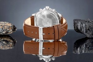 Zegarek Giewont Zegarek Męski Chronograph Sapphire Brązowo Niebieski GW3520-A5 5