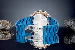 Zegarek Giewont Zegarek Męski Chronograph Sapphire Niebiesko Miedziany GW8720-B5 6