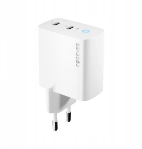 Forever ładowarka sieciowa GaN PD QC TC-06-65CC 2x USB-C 65W biała 3