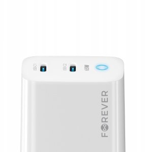 Forever ładowarka sieciowa GaN PD QC TC-06-65CC 2x USB-C 65W biała 5