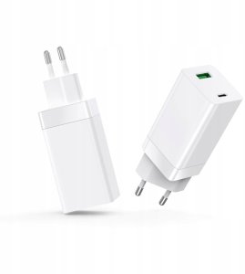 Setty ładowarka sieciowa GAN PD+QC USB + USB-C 65W LSI-02 biała JO 2