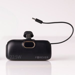 Forever mini power bank MTB-100 22.5W 5000 mAh USB C czarny 3