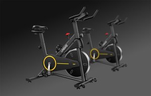Rower stacjonarny Urevo Rower treningowy T1 (czarno-żółty) 7