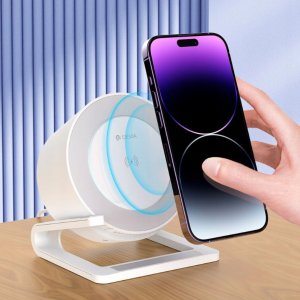 Devia głośnik Bluetooth I-M3 z wbudowaną ładowarką indukcyjną 15W i lampką 10