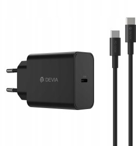 Devia ładowarka sieciowa Rocket PD 45W 1x USB-C biała + kabel USB-C - USB-C 2