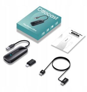 Radio samochodowe Ottocast Bezprzewodowy adapter Play2Video Ultra Carplay/Android Auto 2