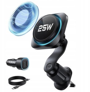 ESR OMNILOCK CRYOBOOST MAGNETIC MAGSAFE VENT CAR MOUNT WIRLESSS CHARGER QI2.2 25W BLACK 4